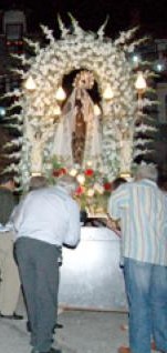 procesión de la Luz a la V. del Carmen en Iguña